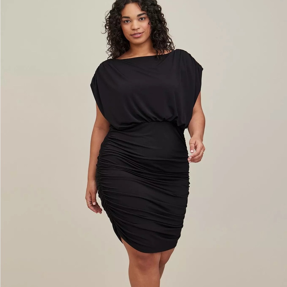 Torrid Mini Studio Knit Ruched Dress Size 3X